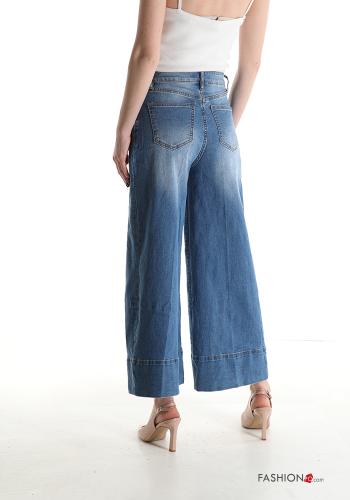 ausgestellte Jeans aus Baumwolle mit Taschen - ph 2