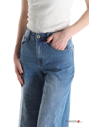 ausgestellte Jeans aus Baumwolle mit Taschen - ph 4