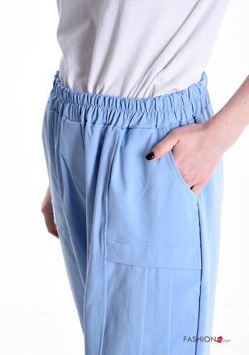 napped Cotton Trousers with pockets with elastic - ph 4