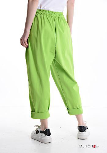 mit tiefem schritt Hose aus Baumwolle mit Taschen mit gummizug - ph 2