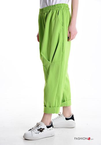 mit tiefem schritt Hose aus Baumwolle mit Taschen mit gummizug - ph 3