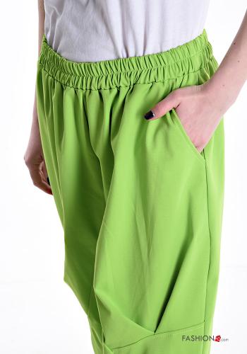 mit tiefem schritt Hose aus Baumwolle mit Taschen mit gummizug - ph 4