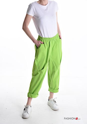 mit tiefem schritt Hose aus Baumwolle mit Taschen mit gummizug - ph 5