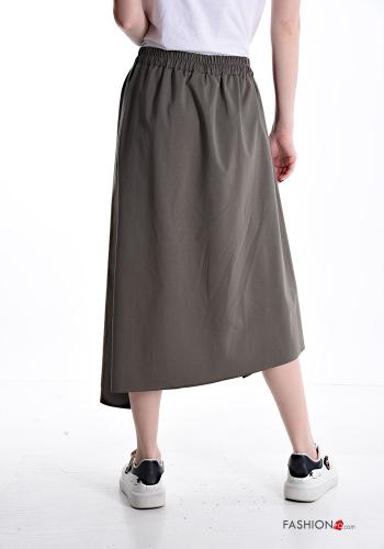 Jupe en Coton asymétrique avec poches avec élastique - ph 2