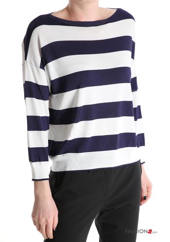 Striped Sweater boat neckline