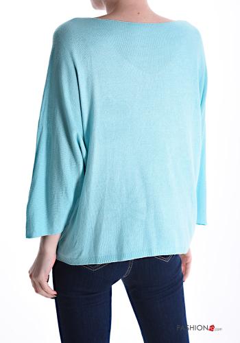 Floral Sweater with v-neck 3/4 sleeve - ph 2