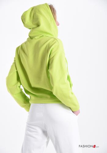 Sweatshirt aus Baumwolle  mit Knöpfen mit Taschen mit Kapuze - ph 2