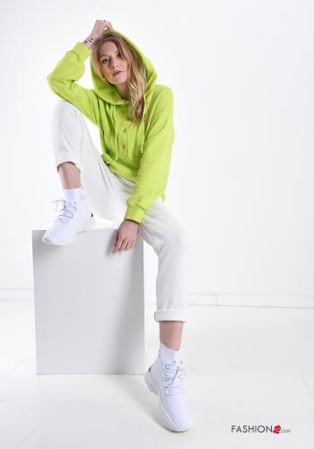Sweatshirt aus Baumwolle  mit Knöpfen mit Taschen mit Kapuze - ph 5