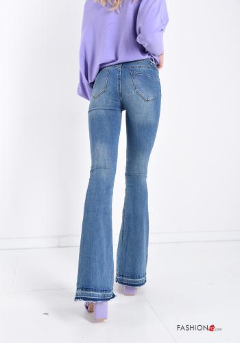 Jeans en Coton  avec poches évasé - ph 2