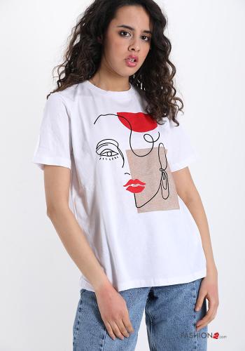 T-shirt aus Baumwolle Kunstmuster - ph 1