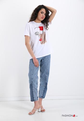 T-shirt aus Baumwolle Kunstmuster - ph 5