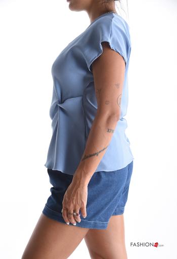 Blusa maniche corte con bottoni - ph 3