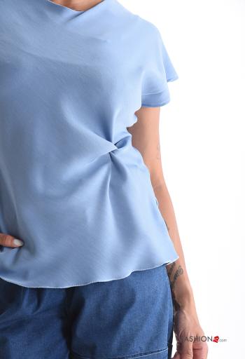 Blusa maniche corte con bottoni - ph 4