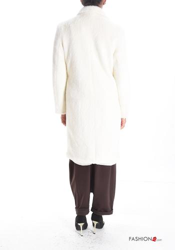 Cappotto pelliccia sintetica con fodera con bottoni con tasche - ph 2