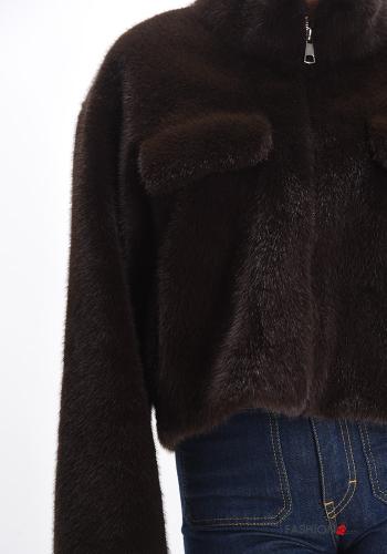 Giacca pelliccia sintetica senza fodera con tasche con zip - ph 4