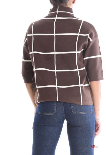 Tartan Sweater Rollneck 3/4 sleeve - ph 2