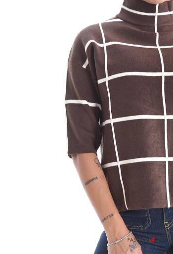 Tartan Sweater Rollneck 3/4 sleeve - ph 4