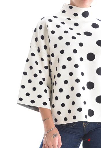 Polka-dot Sweater Rollneck 3/4 sleeve - ph 4