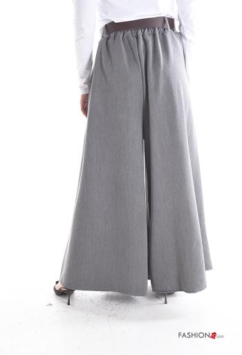 wide leg Hose mit Gürtel mit gummizug mit Taschen - ph 2
