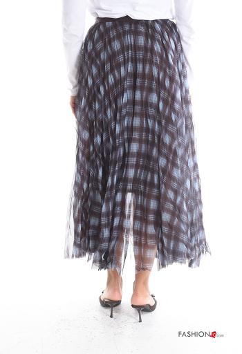 Tartan pleated tulle Skirt with lining with elastic - ph 2