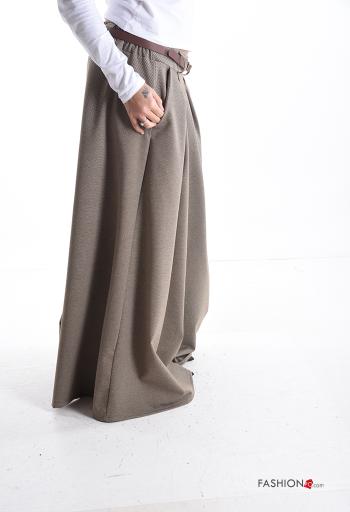 Pantalon wide leg avec ceinture avec poches - ph 3