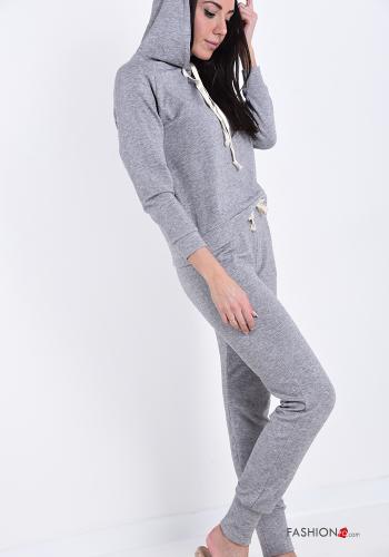 Sports suit  with pockets with ribbon hooded - ph 3