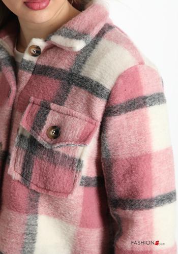 Shirt in Wool Mix  with buttons with pockets Vichy checked print - ph 4