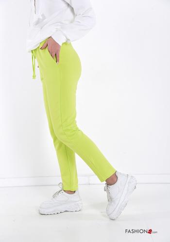 Hose aus Baumwolle  mit Taschen mit Schleife - ph 3