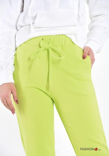 Hose aus Baumwolle  mit Taschen mit Schleife - ph 4