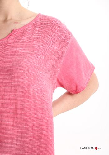 Cotton T-shirt with v-neck - ph 4