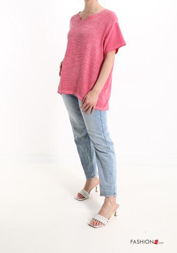 Cotton T-shirt with v-neck - ph 5