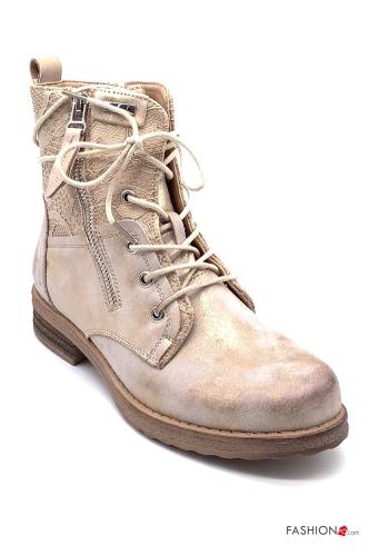 Kunstleder Spitze- Springerstiefel mit Reißverschluss - ph 1