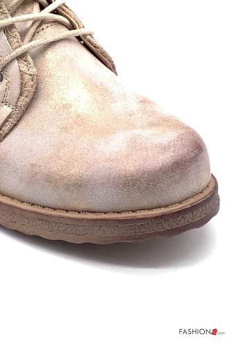 Kunstleder Spitze- Springerstiefel mit Reißverschluss - ph 3