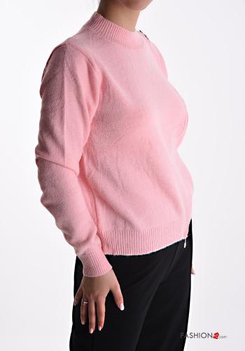 Maglione girocollo con zip - ph 3
