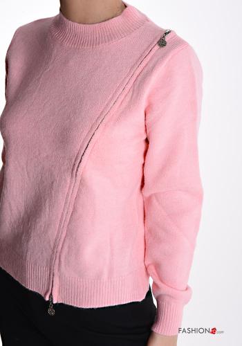 Maglione girocollo con zip - ph 4