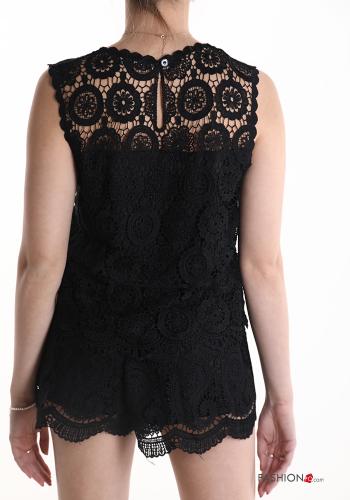 lace trim Cotton Tank-Top - ph 2