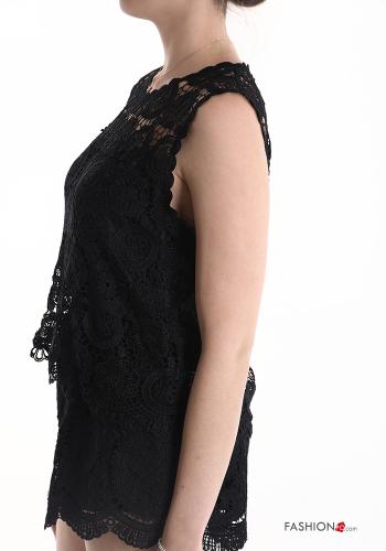 lace trim Cotton Tank-Top - ph 3