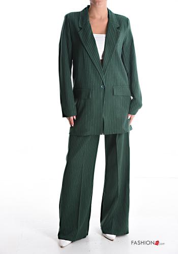 Tailleur oversize Fantasia righe con bottoni con fodera - ph 1
