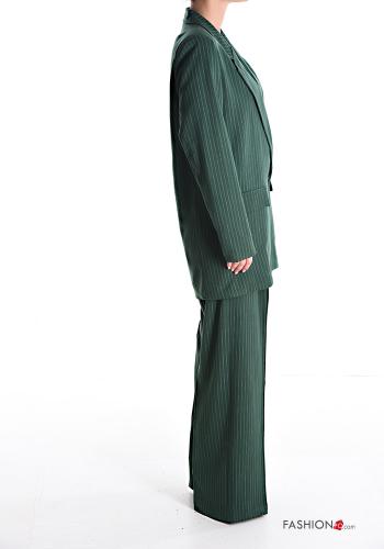 Tailleur oversize Fantasia righe con bottoni con fodera - ph 3