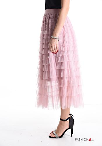 Gonna tulle Longuette con balze con elastico - ph 3