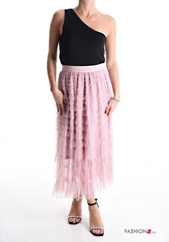 Gonna tulle Longuette con balze con elastico - ph 5
