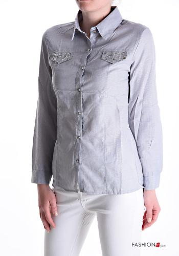 Cotton Shirt with rhinestones - ph 3