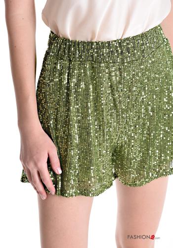 Shorts mit Pailletten mit gummizug - ph 4