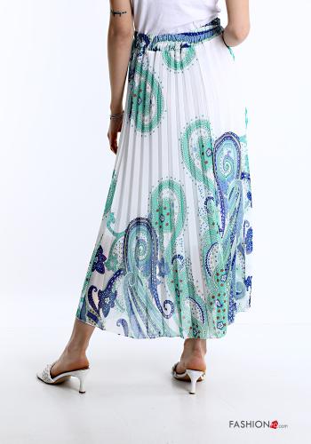 Saia plissê Longuette Padrão jacquard com elástico - ph 2