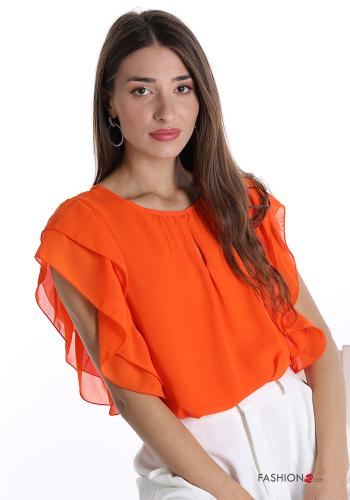 Blouse  with flounces with buttons - ph 1