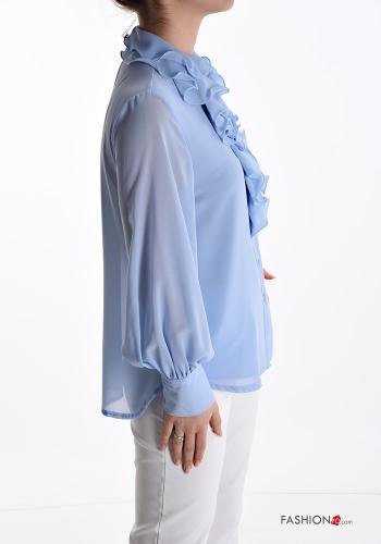 Camicia con balze scollo a V - ph 3