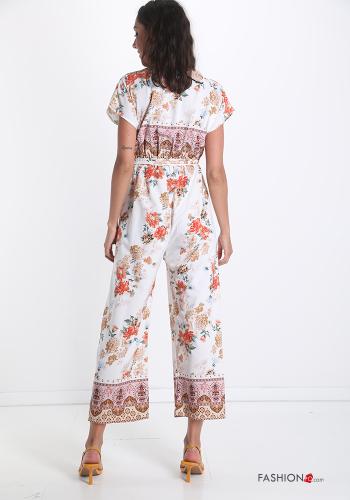 Jumpsuit  con fiocco scollo a V Fantasia floreale - ph 2