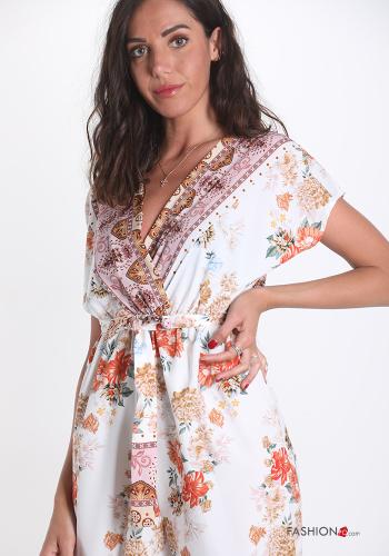 Jumpsuit  con fiocco scollo a V Fantasia floreale - ph 4