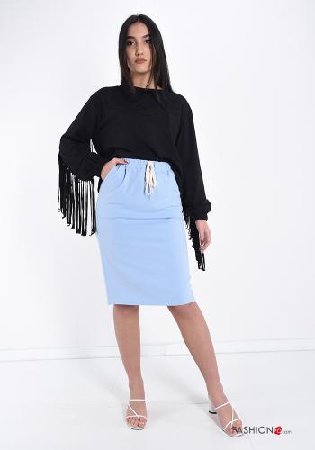 Skirt in Cotton  with pockets with bow - ph 5
