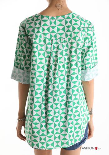 T-shirt in Cotone Fantasia geometrica - ph 2